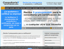 Tablet Screenshot of consultoriaycertificacion.com